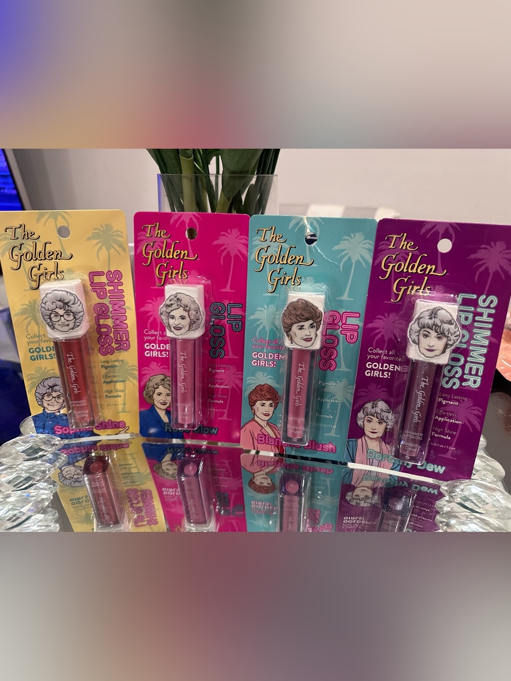 Golden Girls Complete 6pc Lip Gloss Set Sophia Rose Blanche Dorothy NWT Sealed